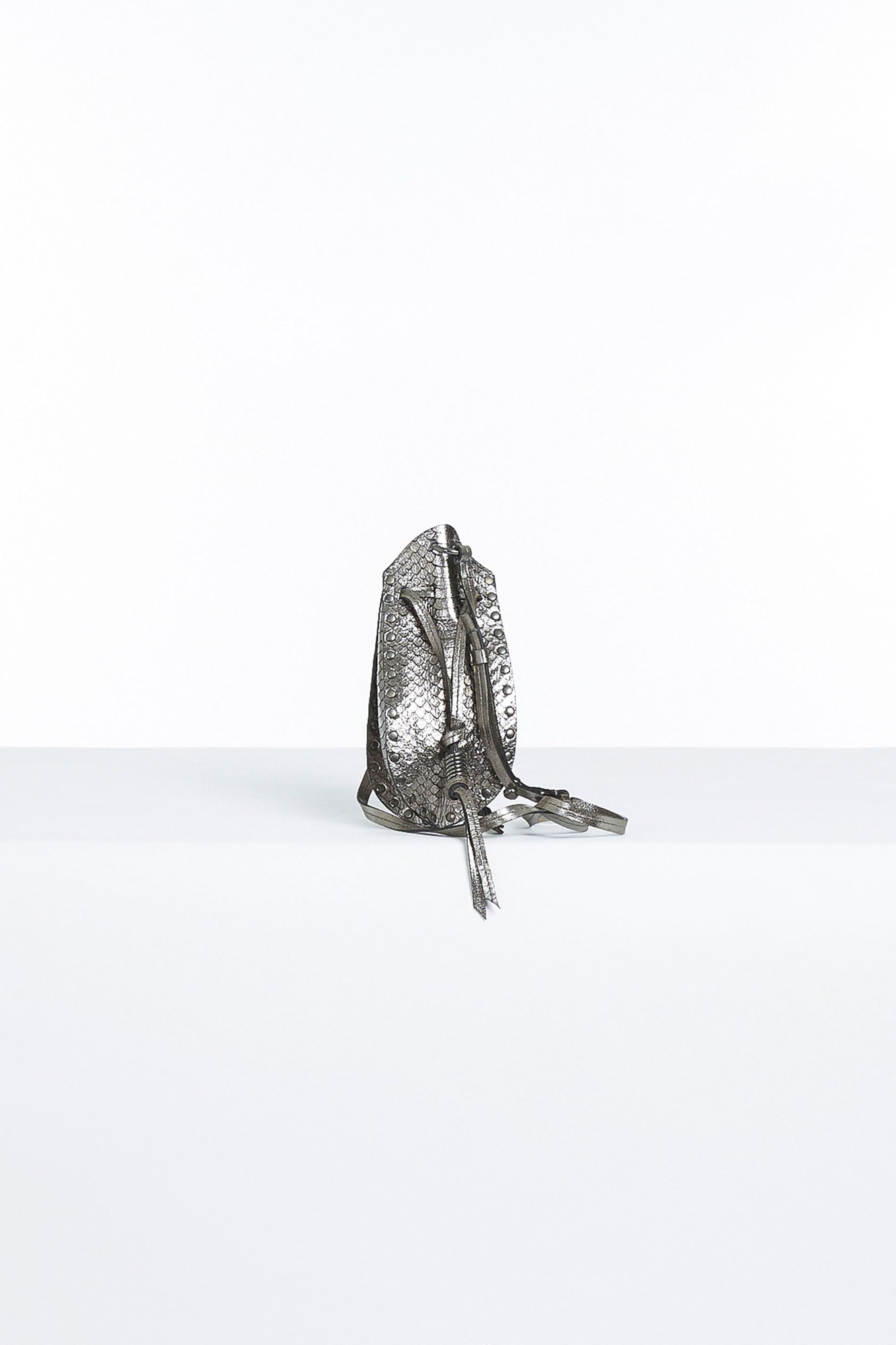 Bolsa Couro Snake Textura Metallic