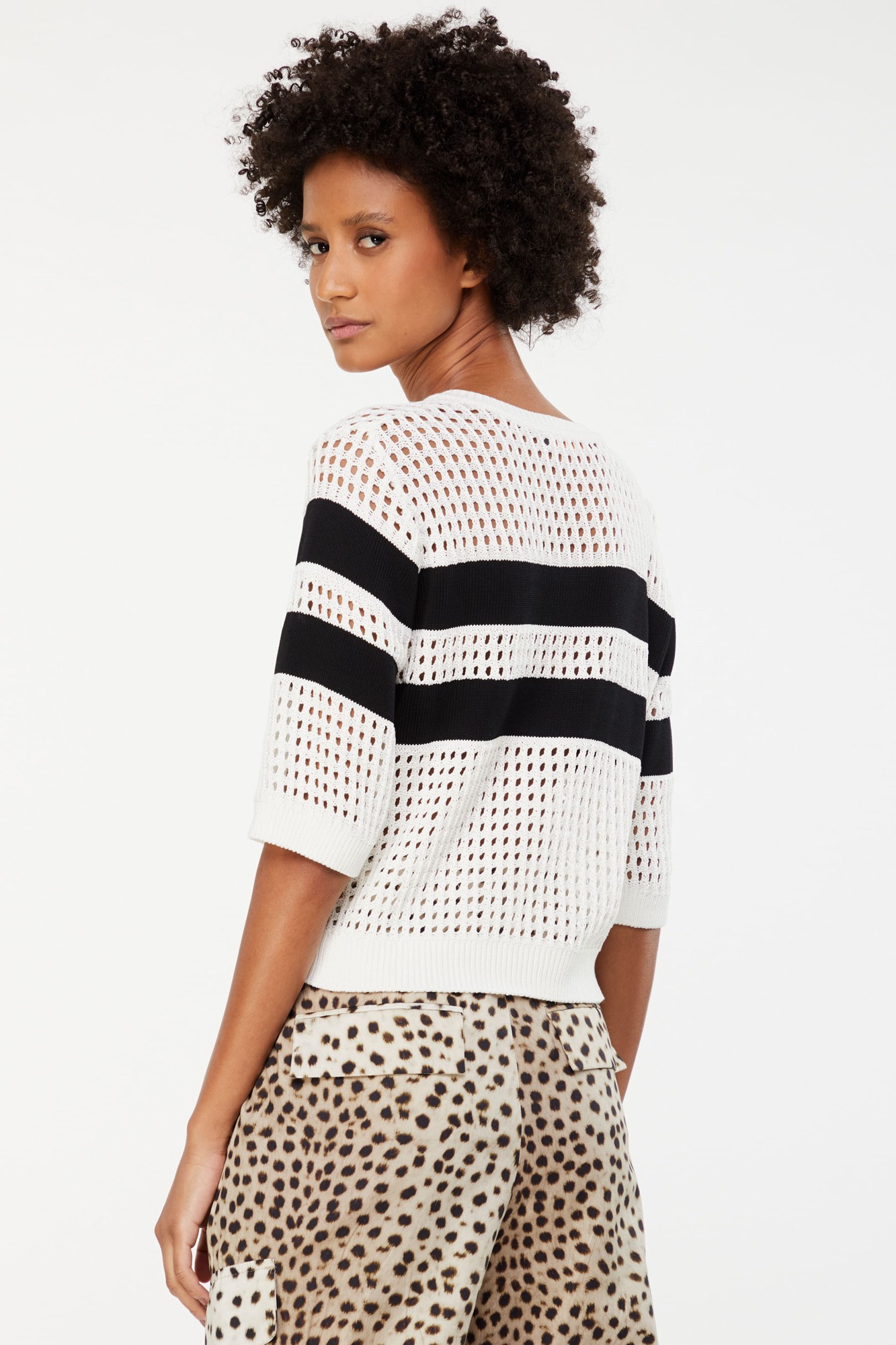 Cropped Redinha Off Listra Preta