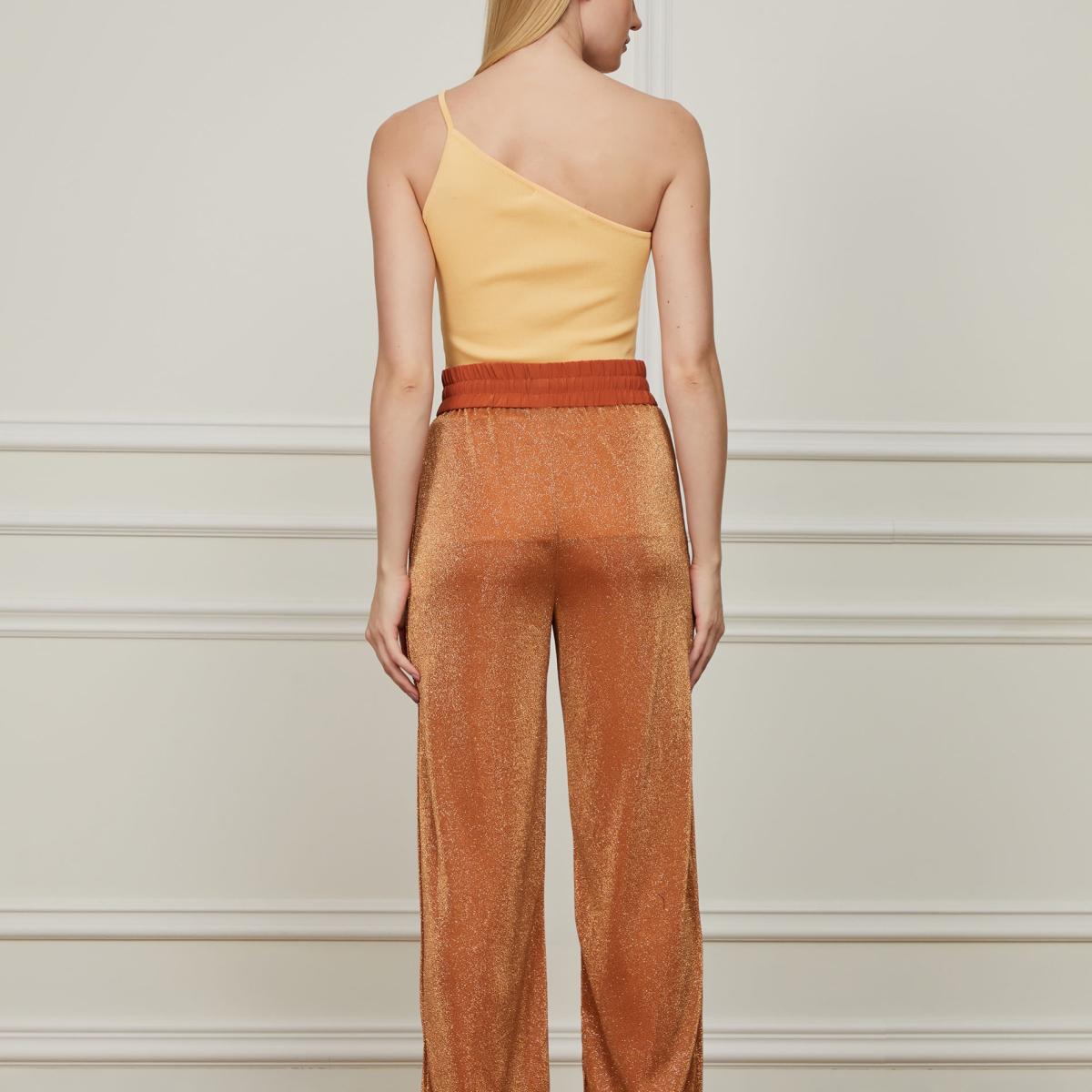 Calça De Malha Com Brilho