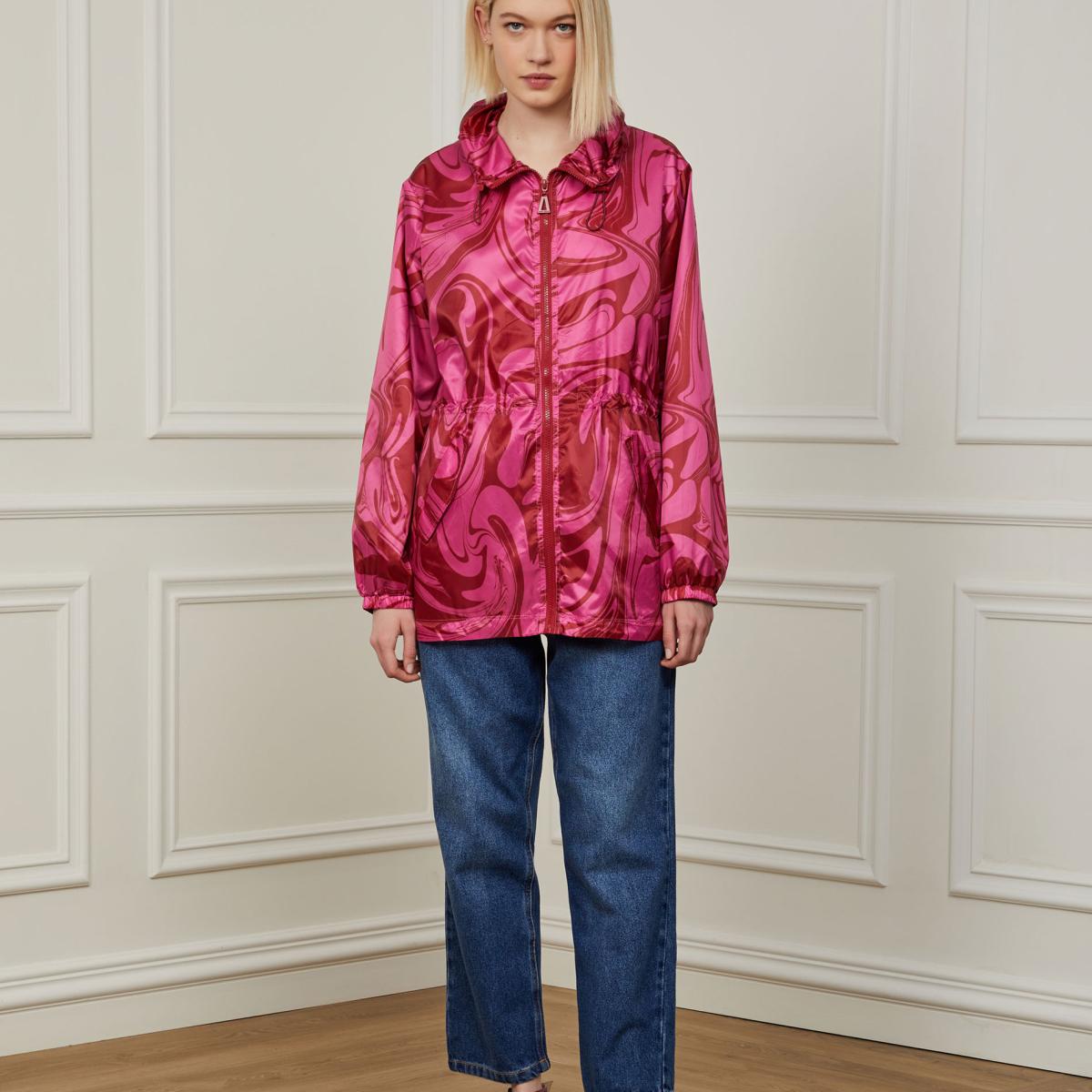 Jaqueta De Nylon Estampada
