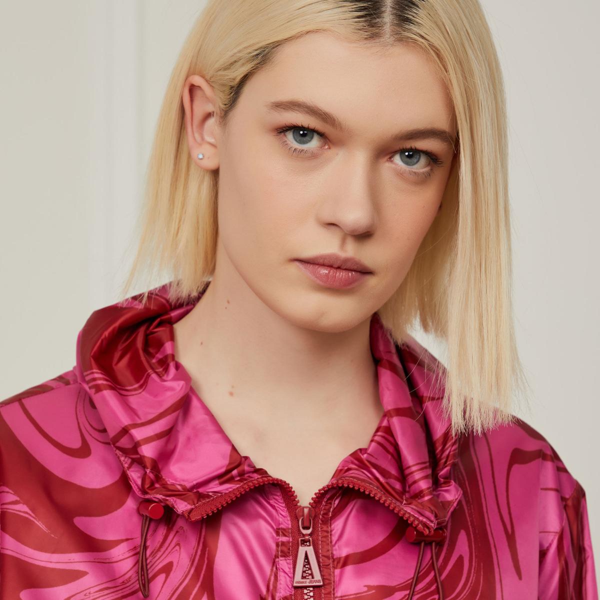 Jaqueta De Nylon Estampada