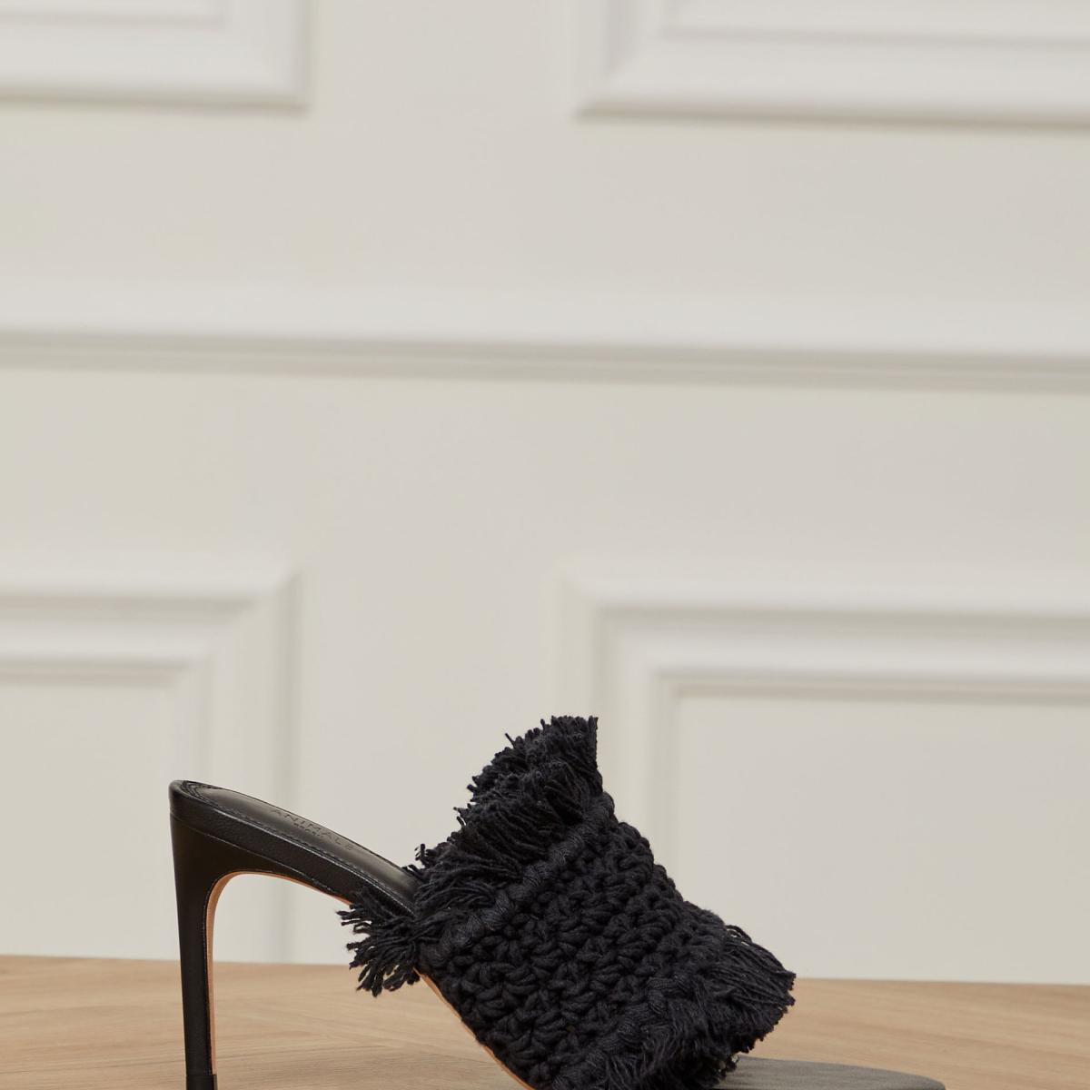 Mule De Crochet Desfiado Preto