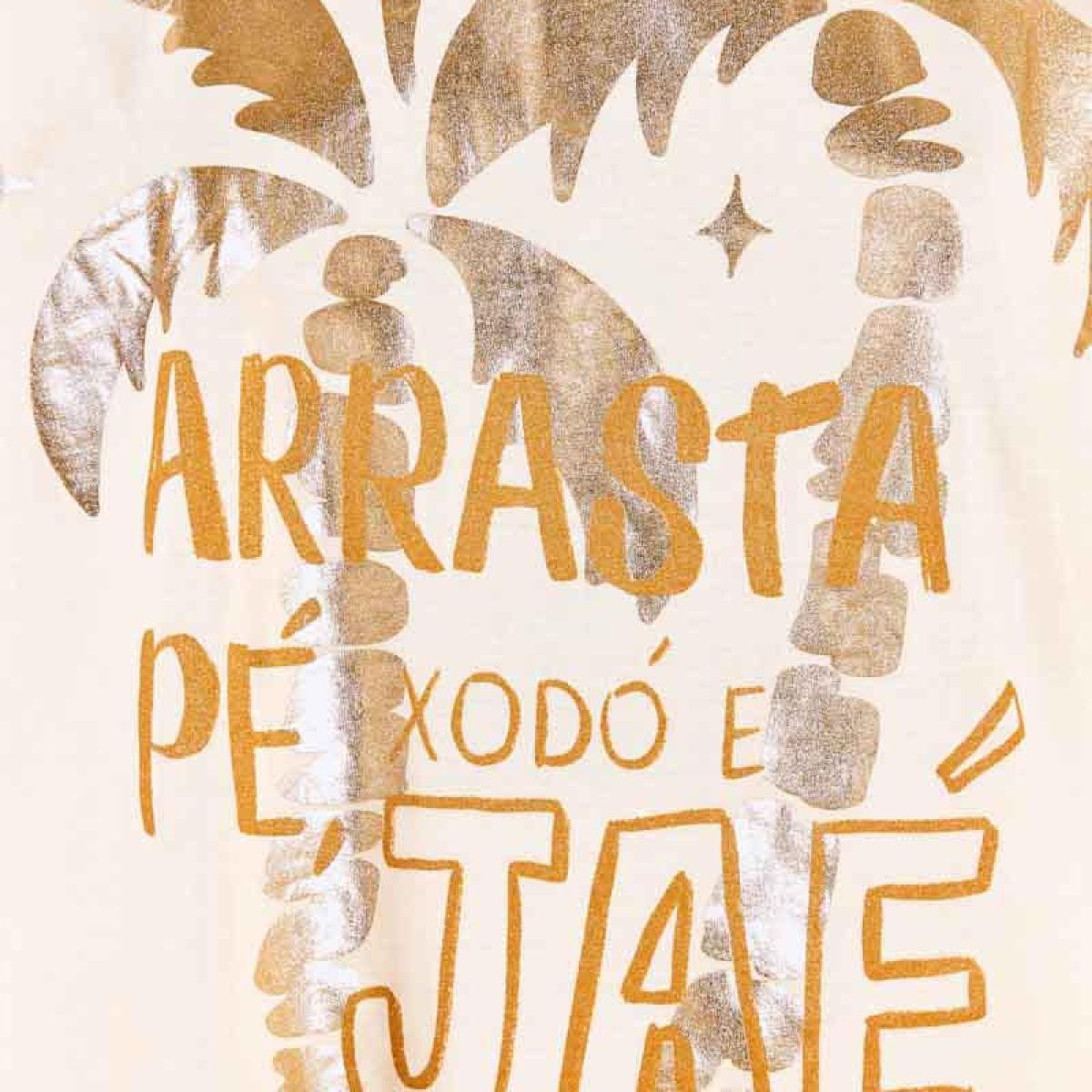 Regata Ombreira Estampada Arrasta Pé