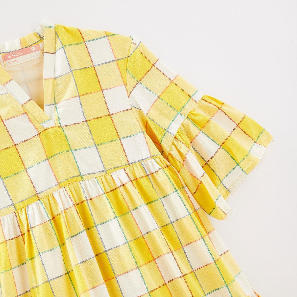 Vestido Manga Longa Babado