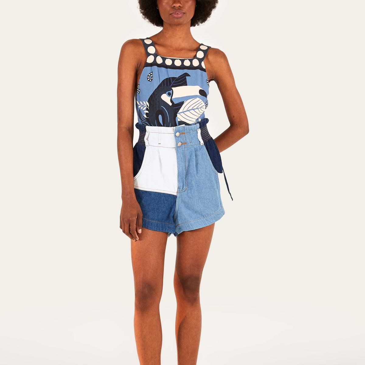 Body Estampado Lenço Bichos
