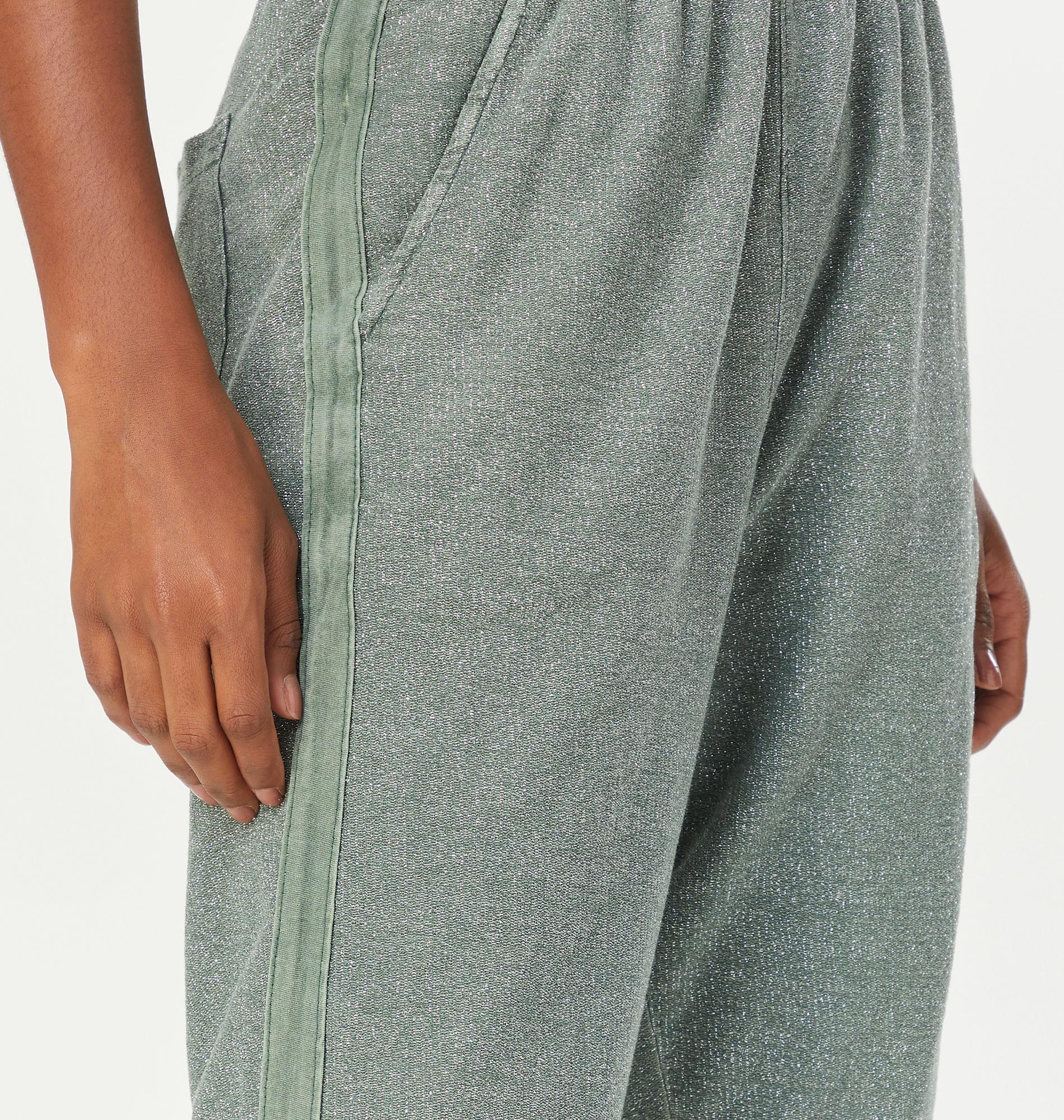 Calça De Malha Com Lurex