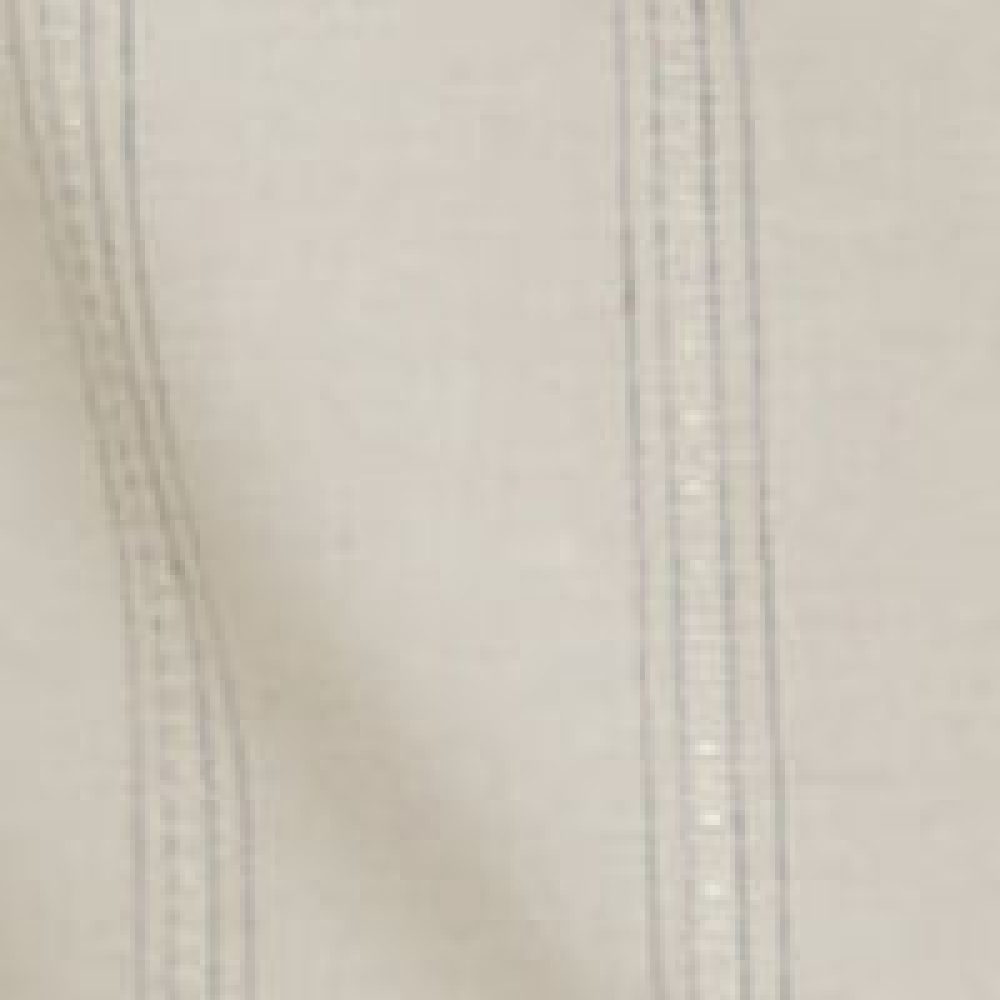Calça Ampla De Algodão Com Listra Lurex