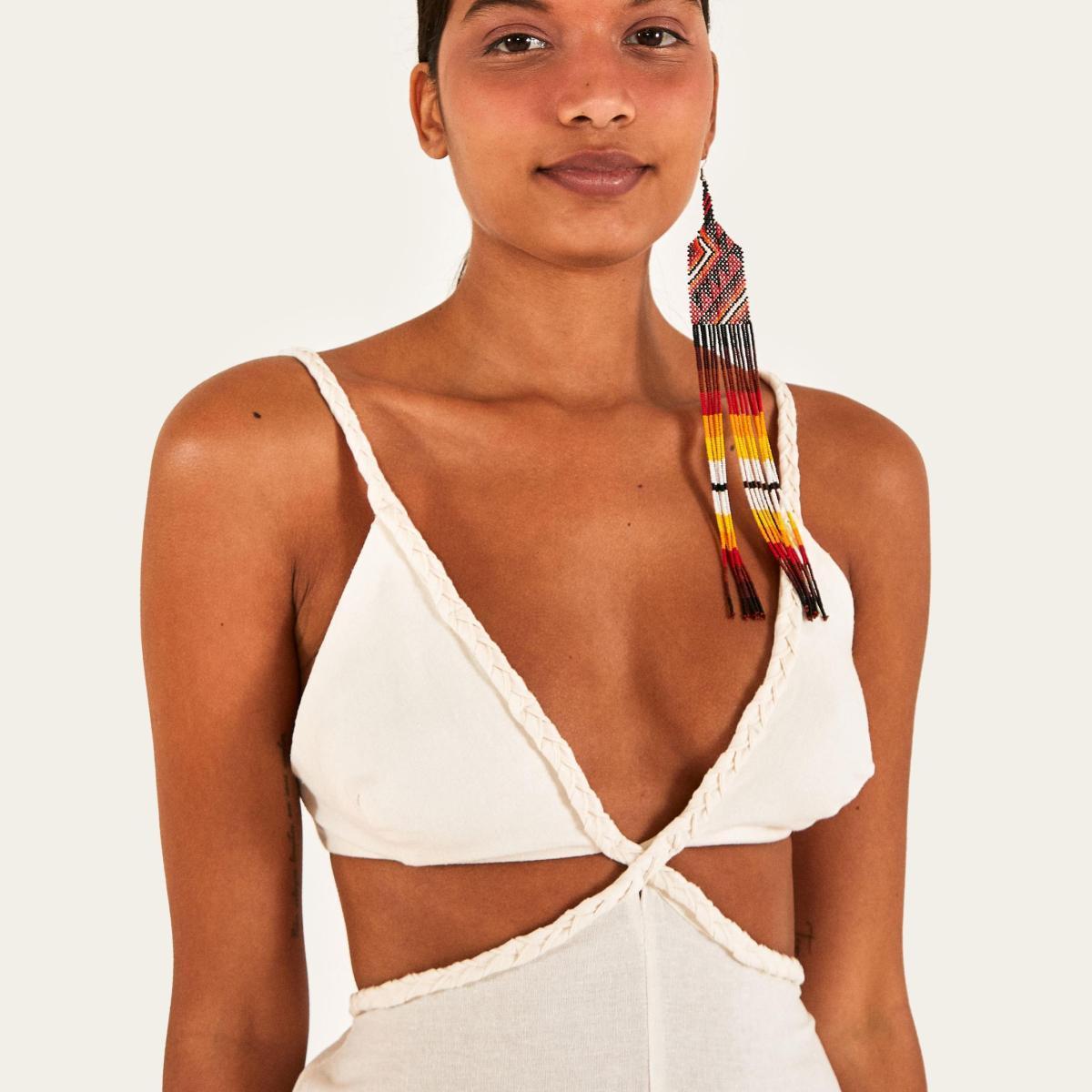 Macacao Cropped Decote Alcinhas Macacao Cropped Decote Alcinhas