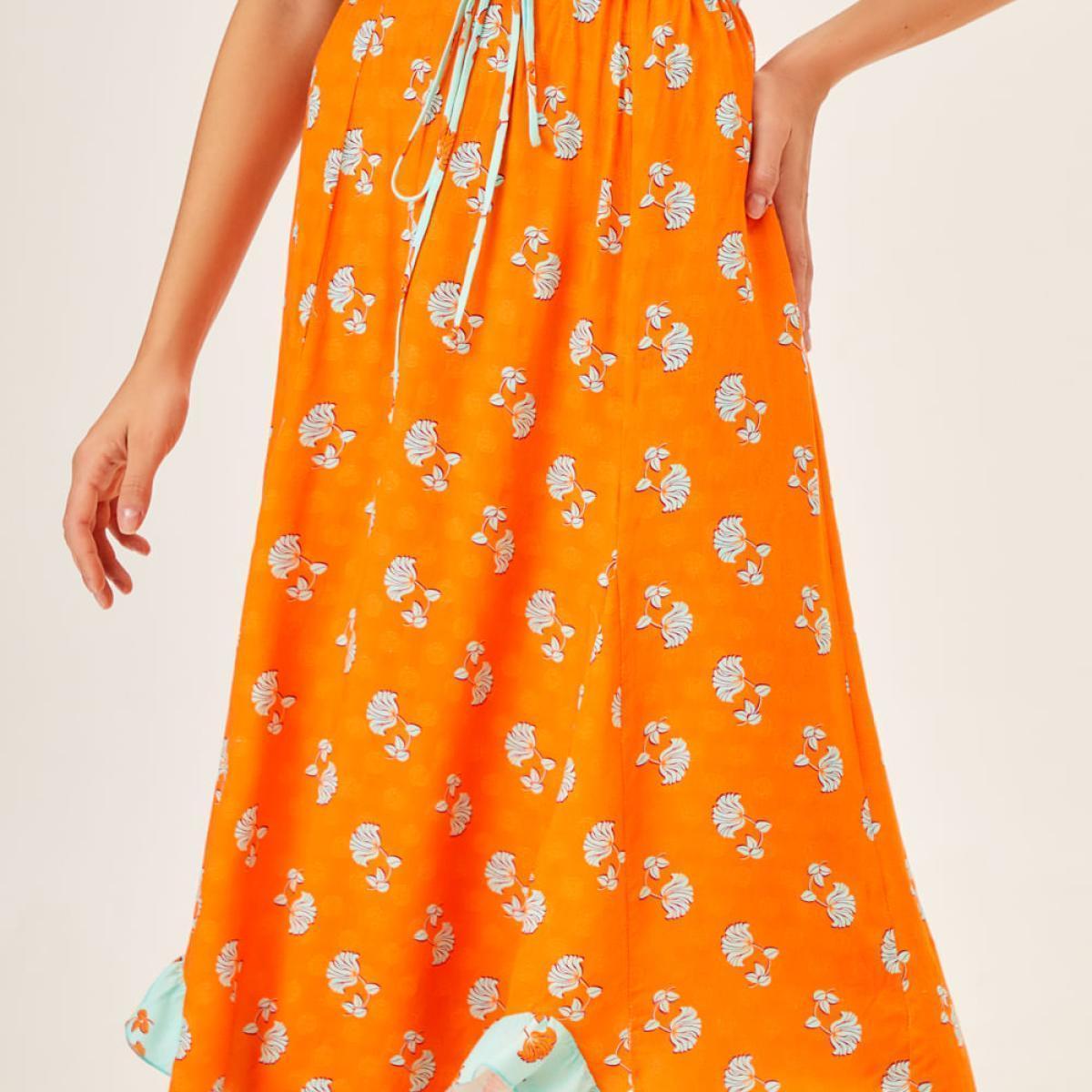 Saia Midi Estampa Verano