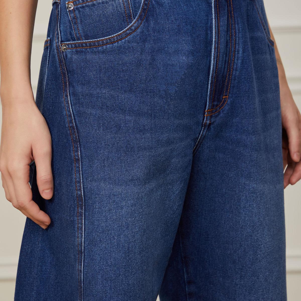Calça Jeans Slouchy Lateral Deslocada