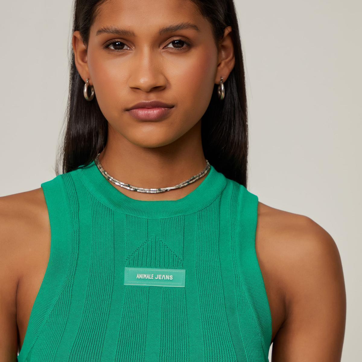 Regata De Tricot Cropped Rib Regata De Tricot Cropped Rib