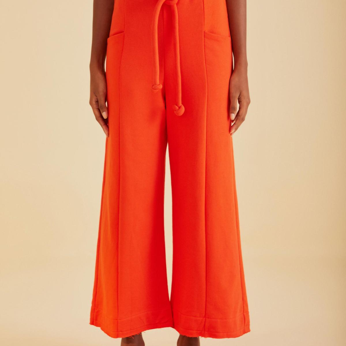 Calça Pantalona Moletom Amarração