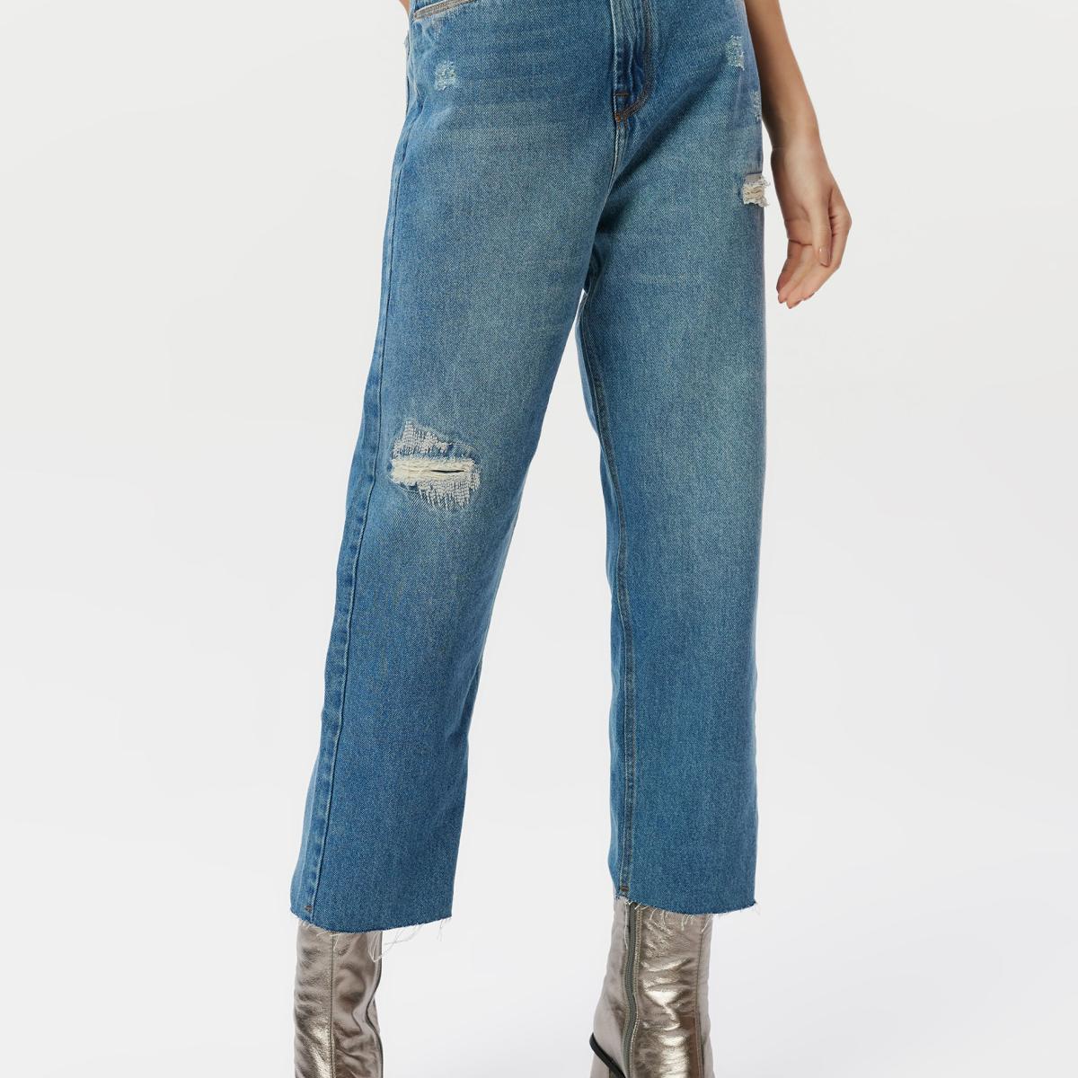 Calca Jeans Long Rise Rebolos
