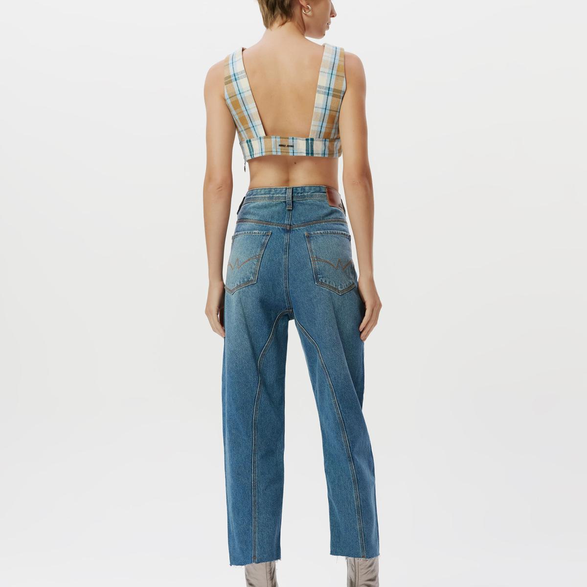 Calca Jeans Long Rise Rebolos