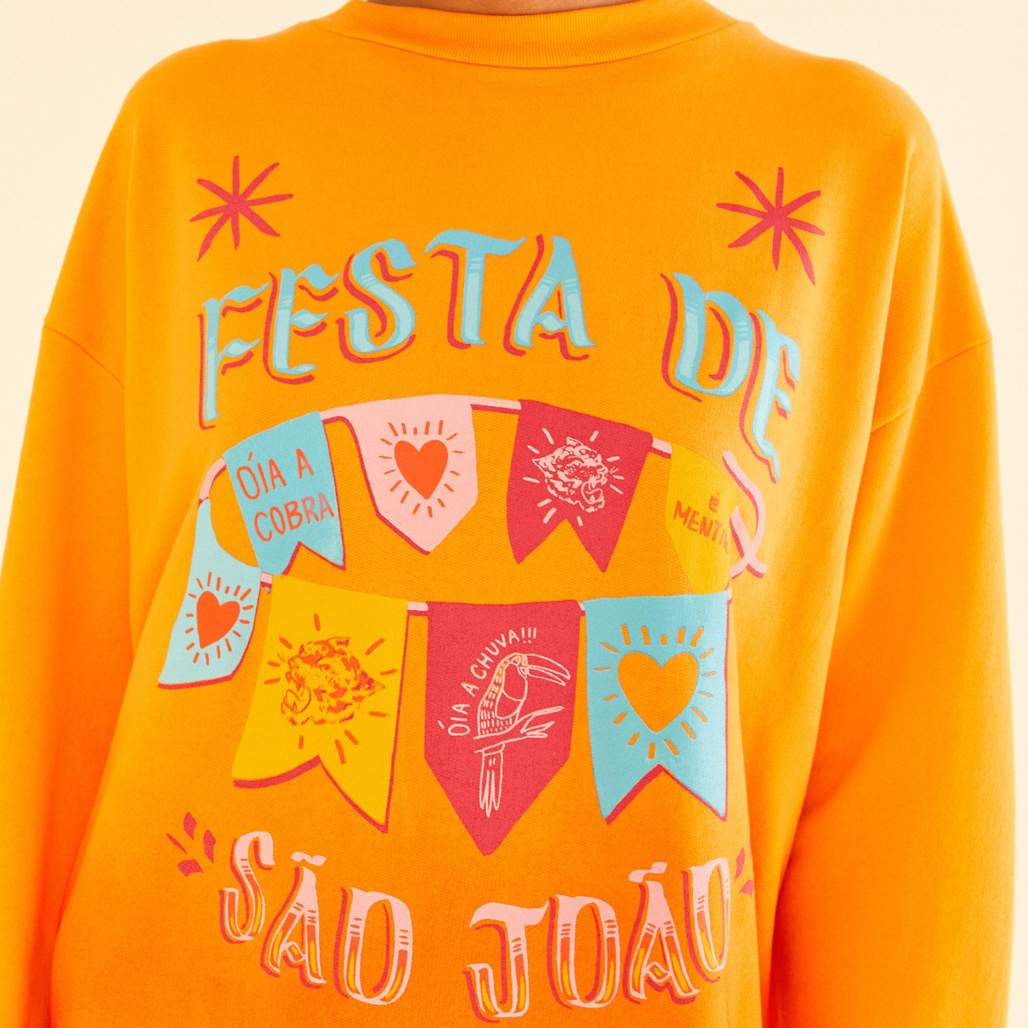 Vestido Moletom Estampado Festa De São João