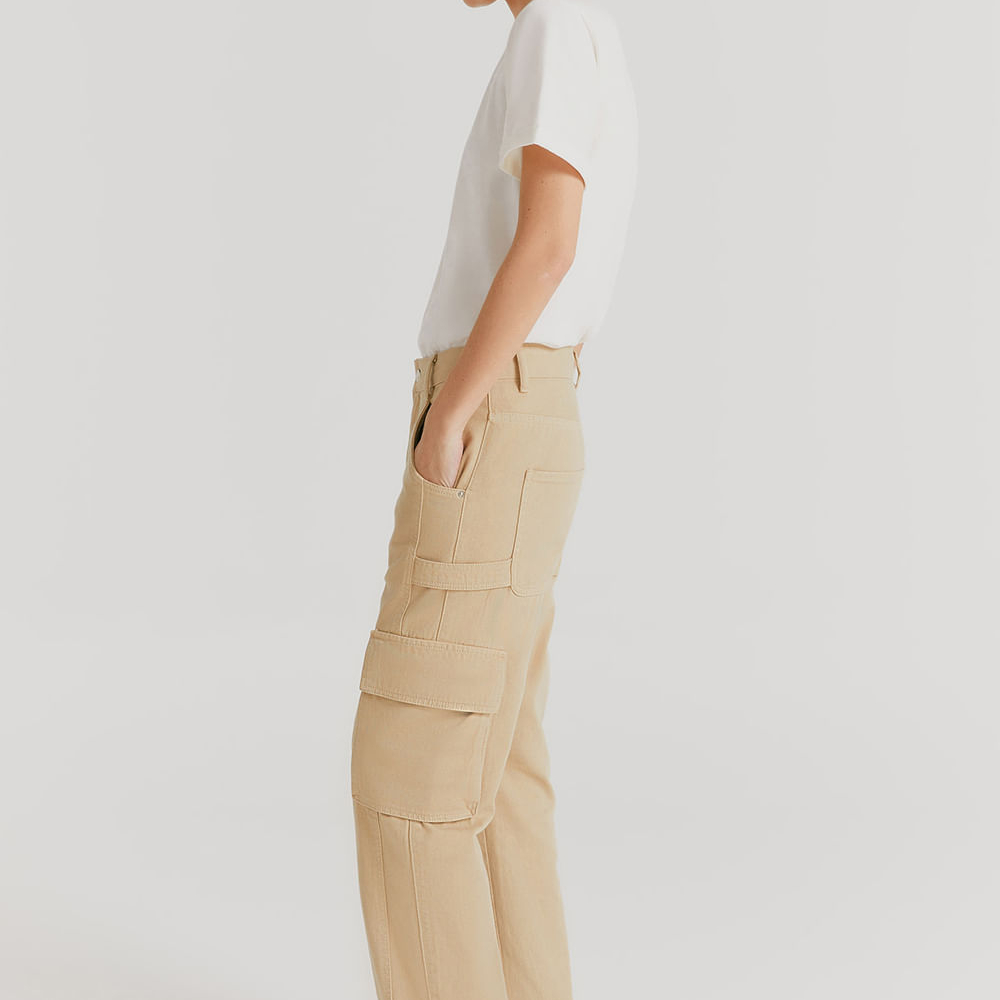 Calça Jeans Emmy Bege Macadamia