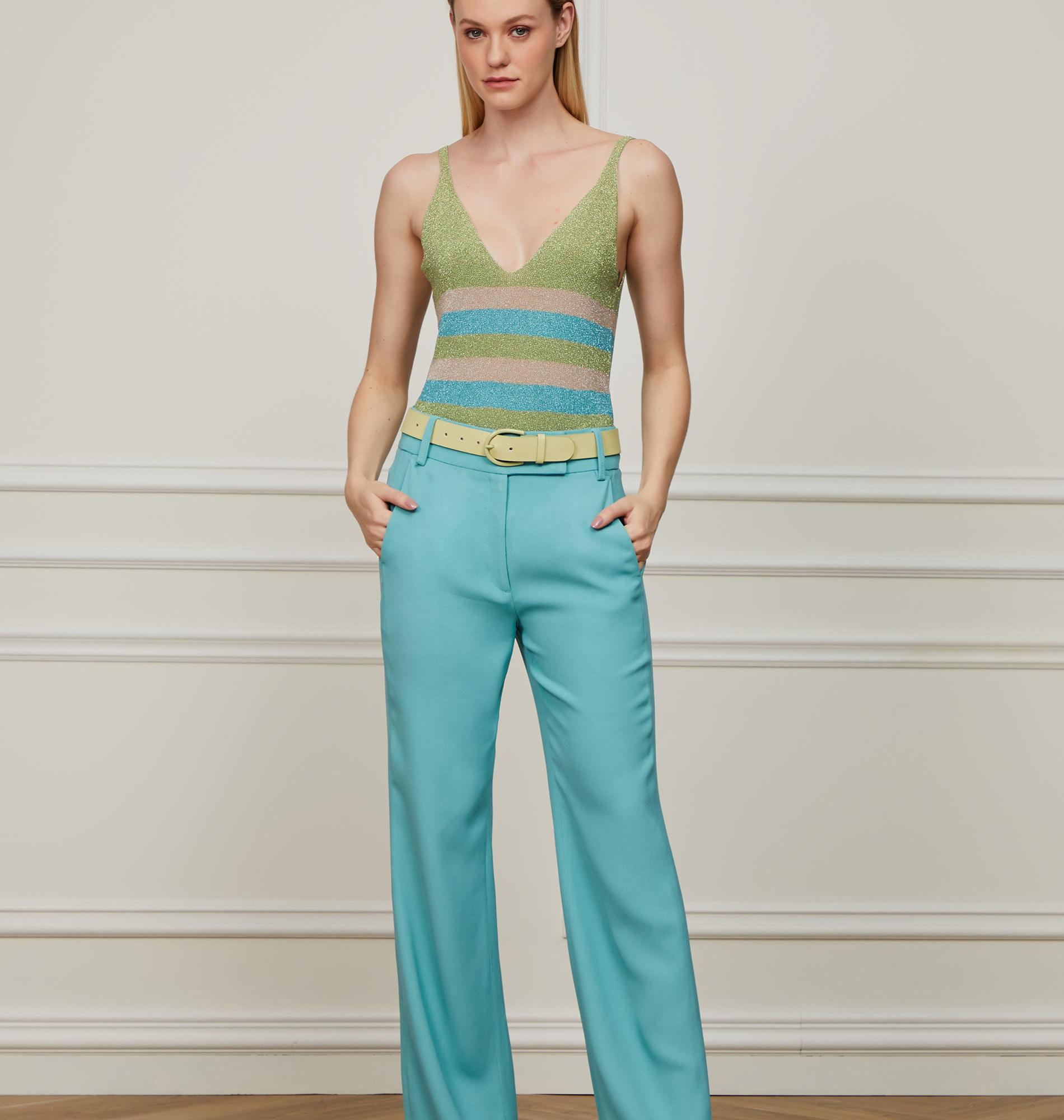 Regata Com Lurex Listrado De Tricot Mix Colors