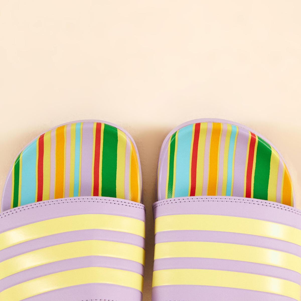 Adilette Adidas Handmade Stripes Pastel