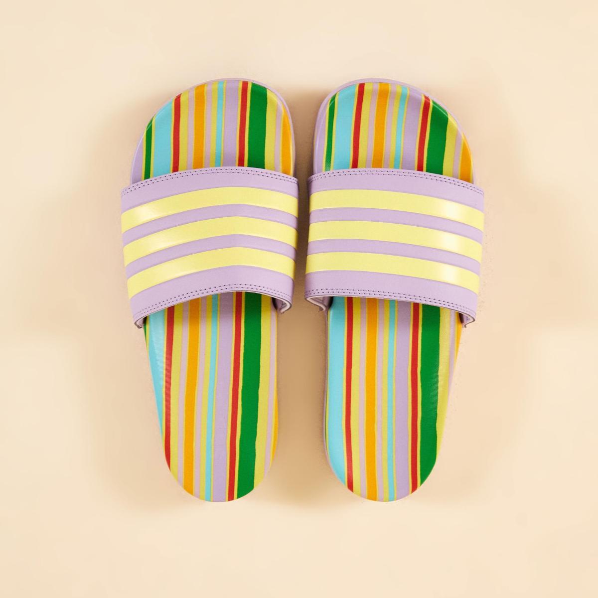 Adilette Adidas Handmade Stripes Pastel