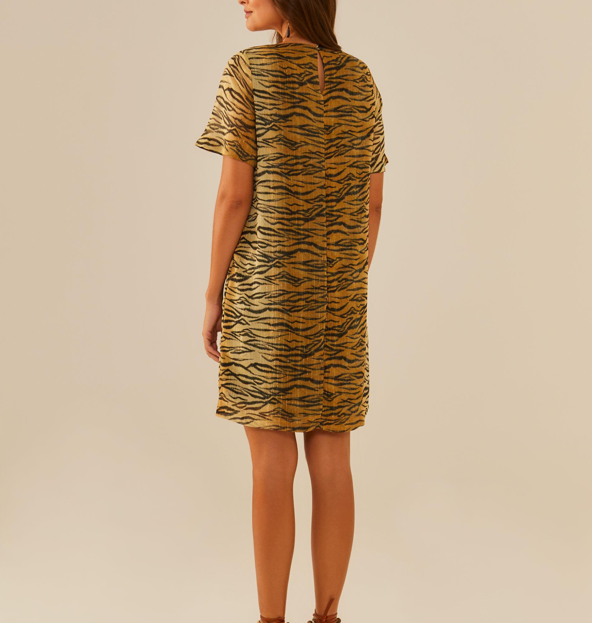 Vestido Curto Estampa Selva