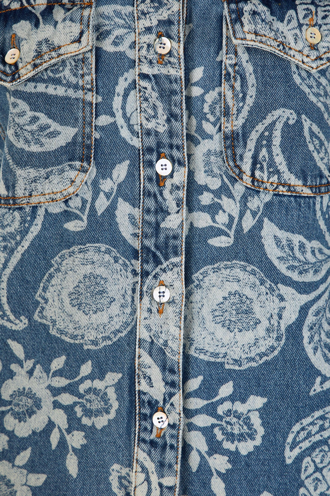 Camisa Jeans Estampada Desejo De Abacaxi
