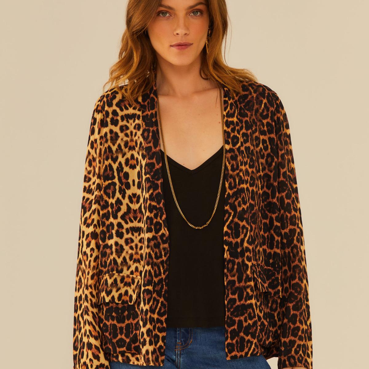 Blazer Ggt Estampa Guepardo