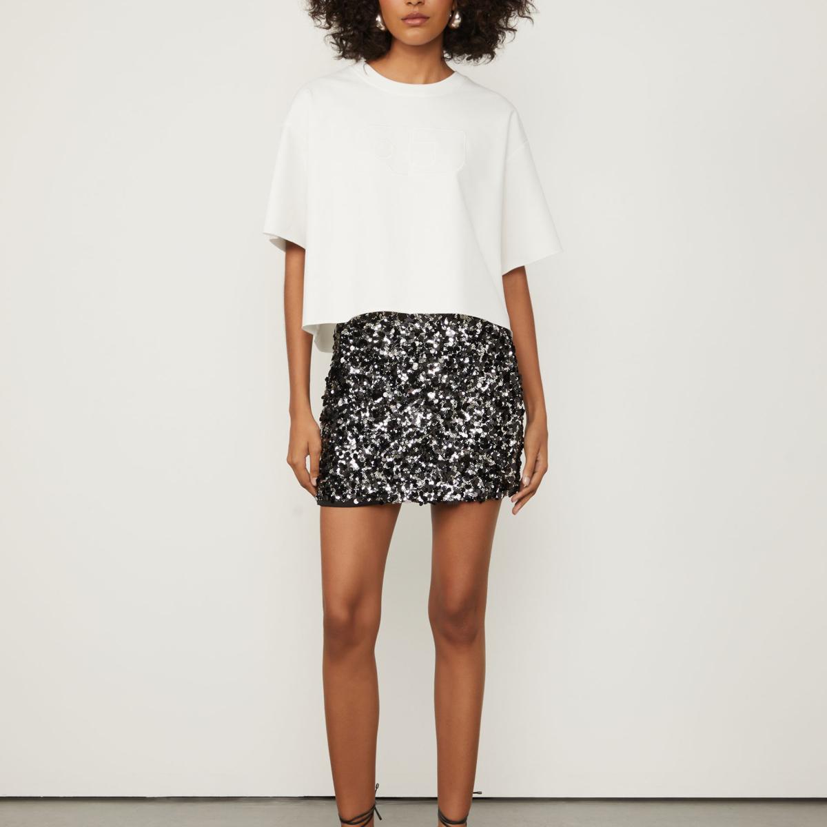 Blusa De Moletom Com Barra a Fio e Logo Bordado