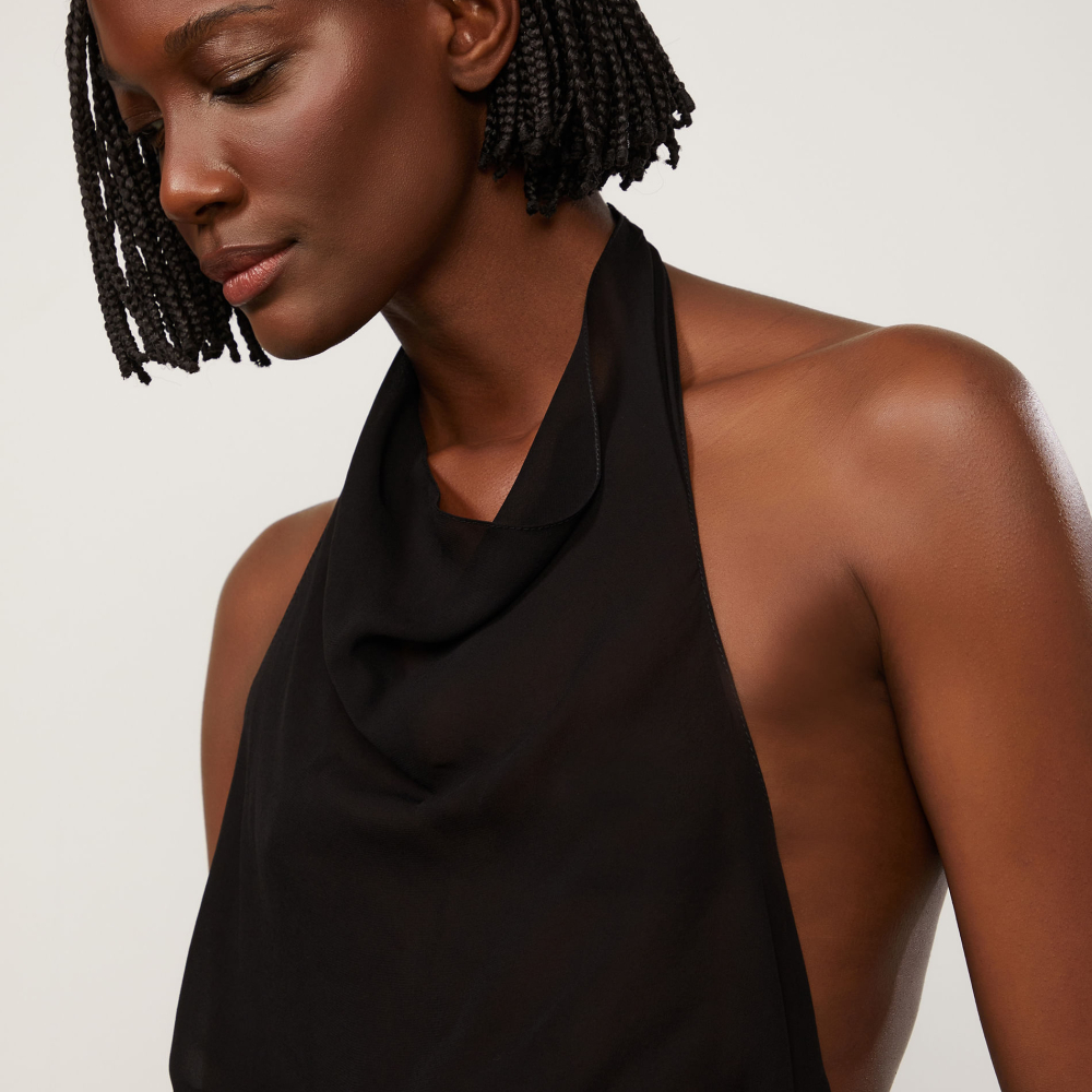 Body De Tule e Georgette Preto