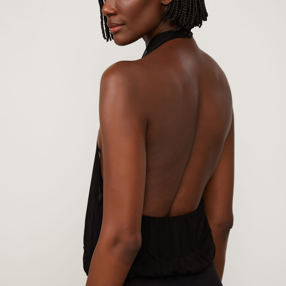 Body De Tule e Georgette Preto