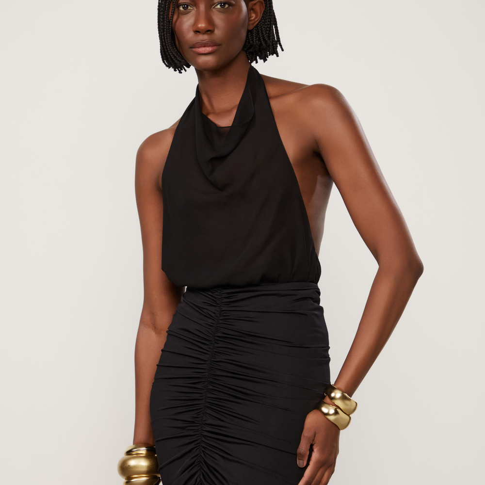 Body De Tule e Georgette Preto