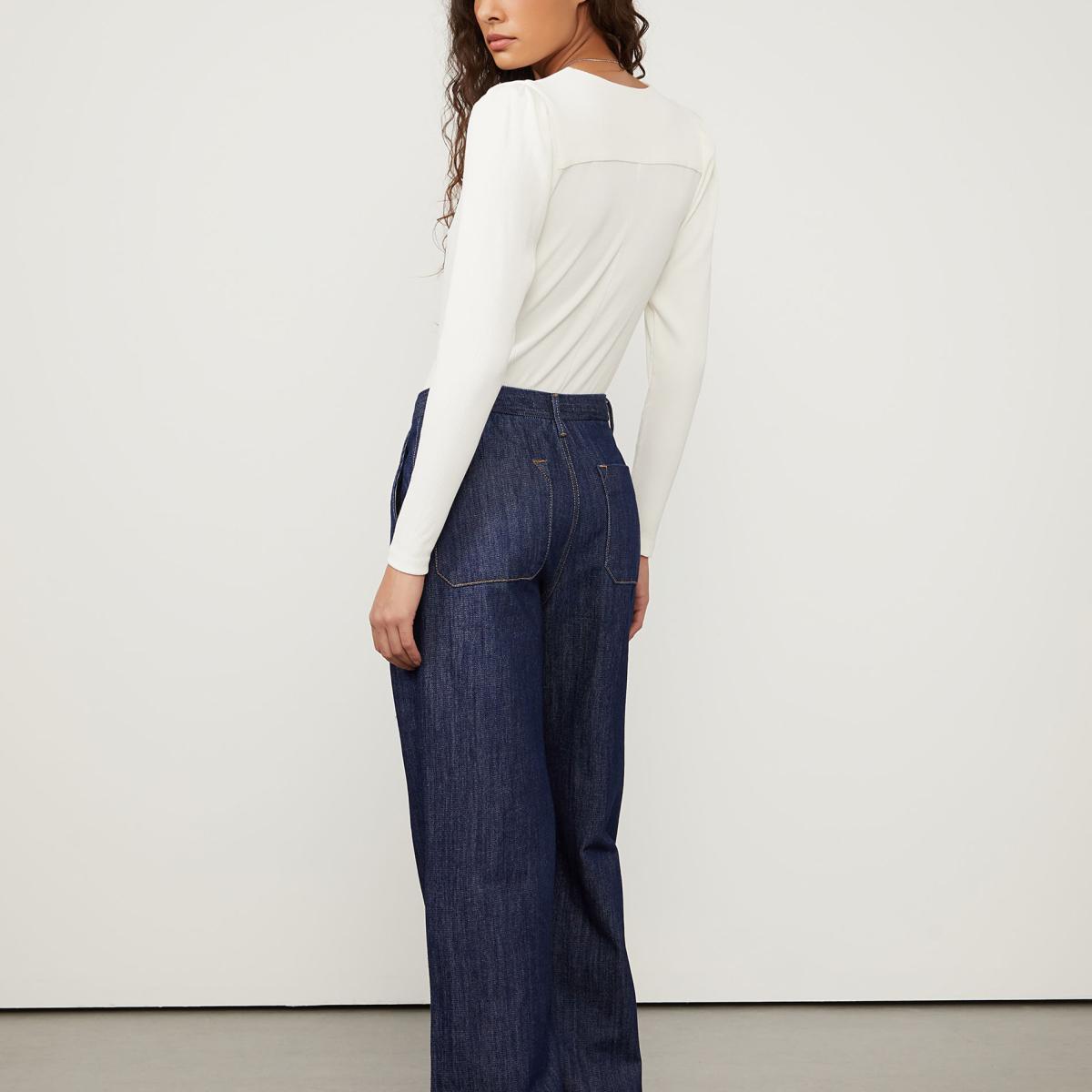 Calça Jeans Wide Leg Raw Denim
