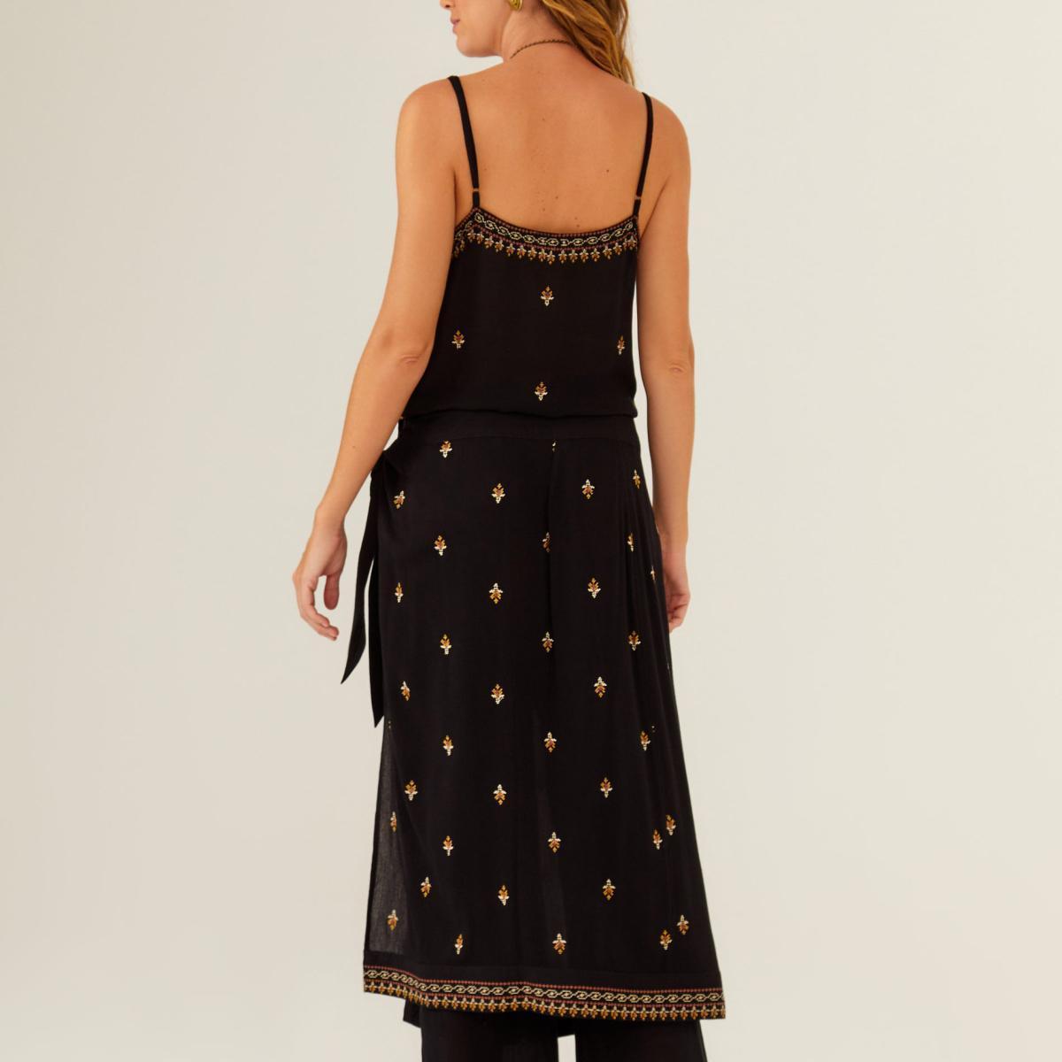 Calça Pareô Bordado Varanasi Calça Pareô Bordado Varanasi