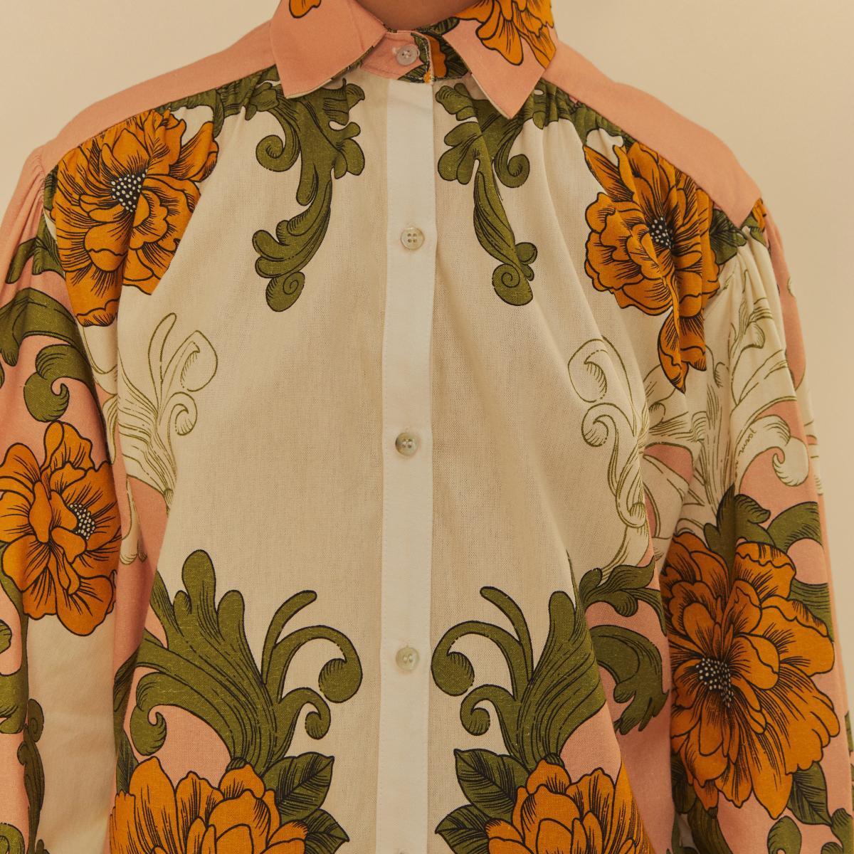 Camisa Estampada Flor Real