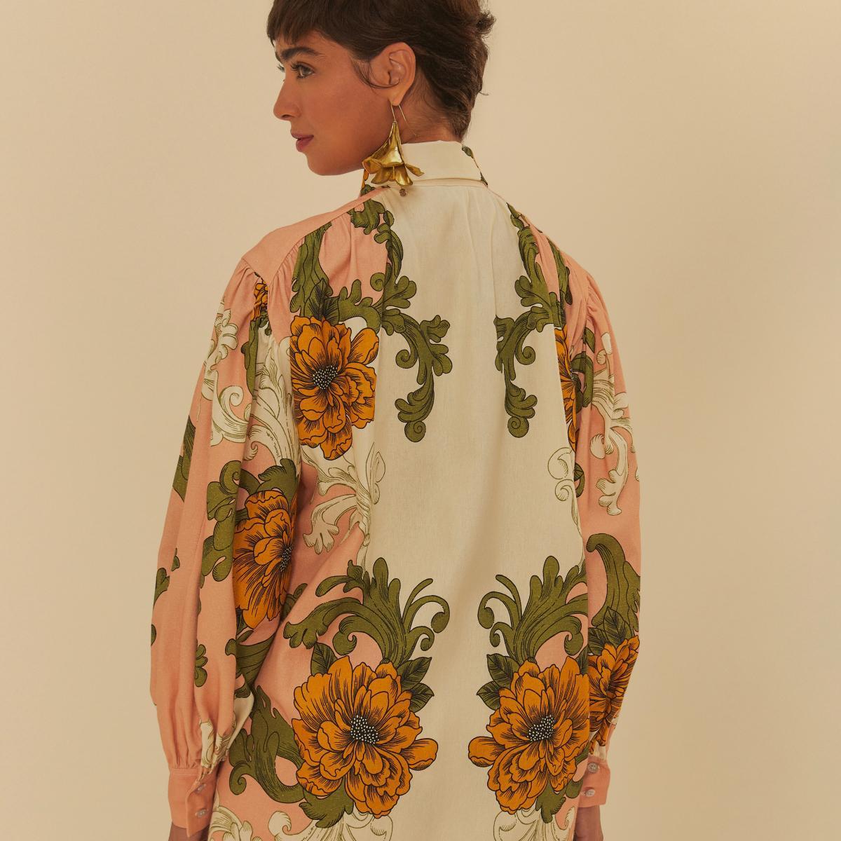 Camisa Estampada Flor Real