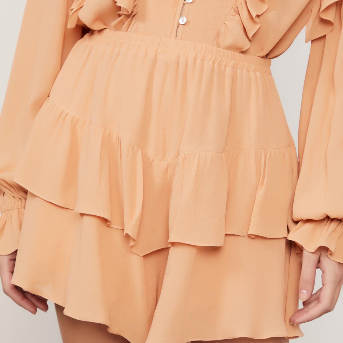 Short Camadas Bege Toast