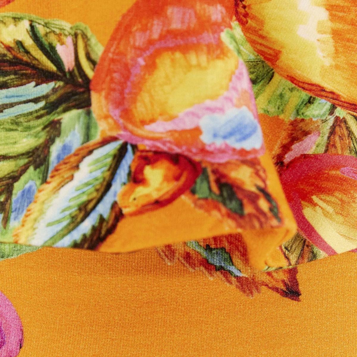 Top Babado Estampado Caju Céu