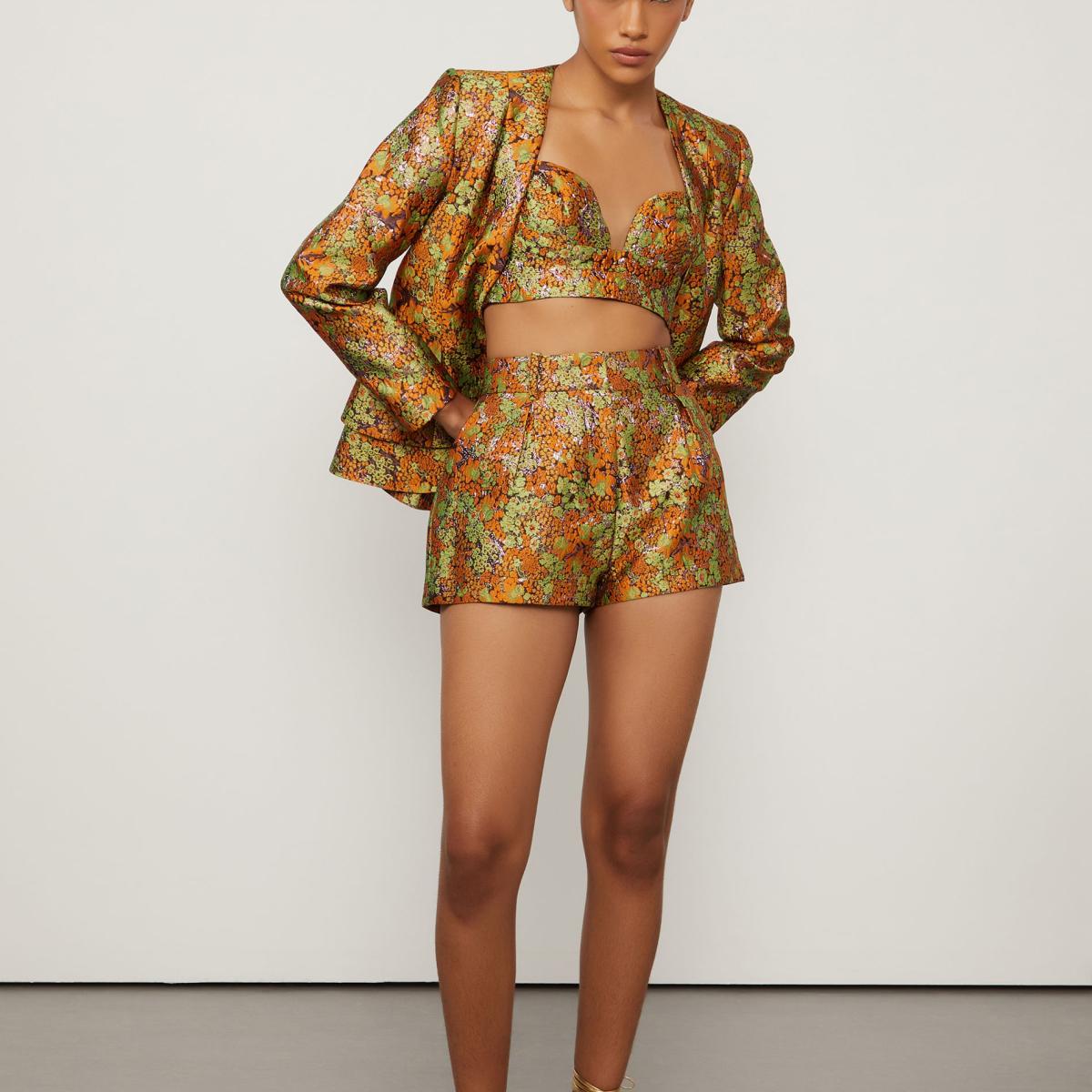 Top Cropped Mini Flower Com Recorte