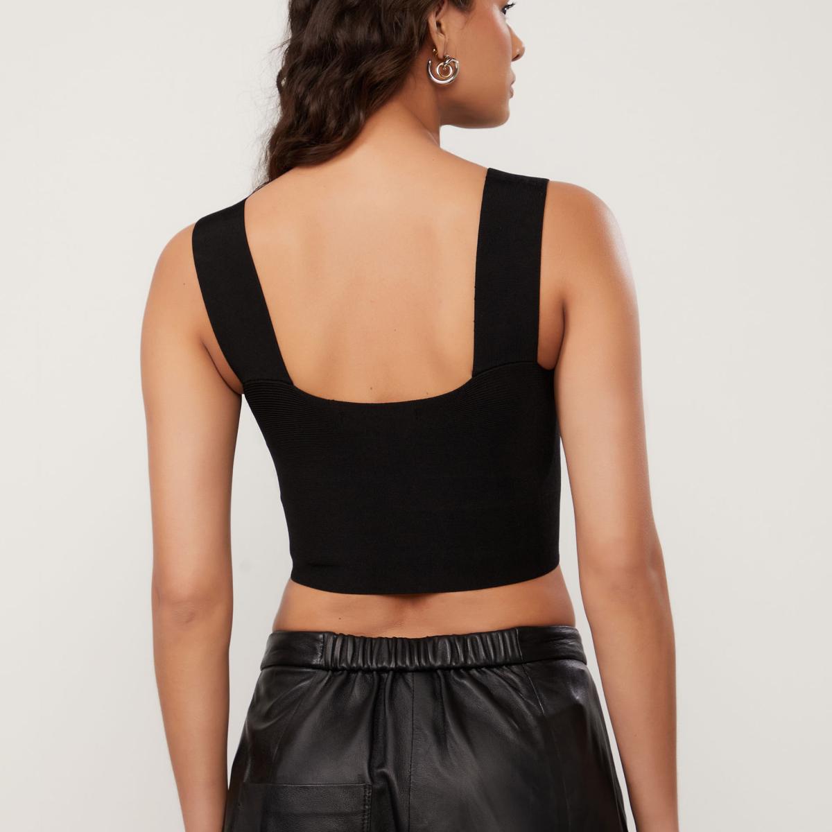 Top De Tricot Faixa Cruzado Basic