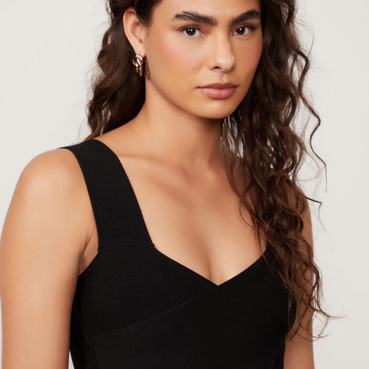 Top De Tricot Faixa Cruzado Basic