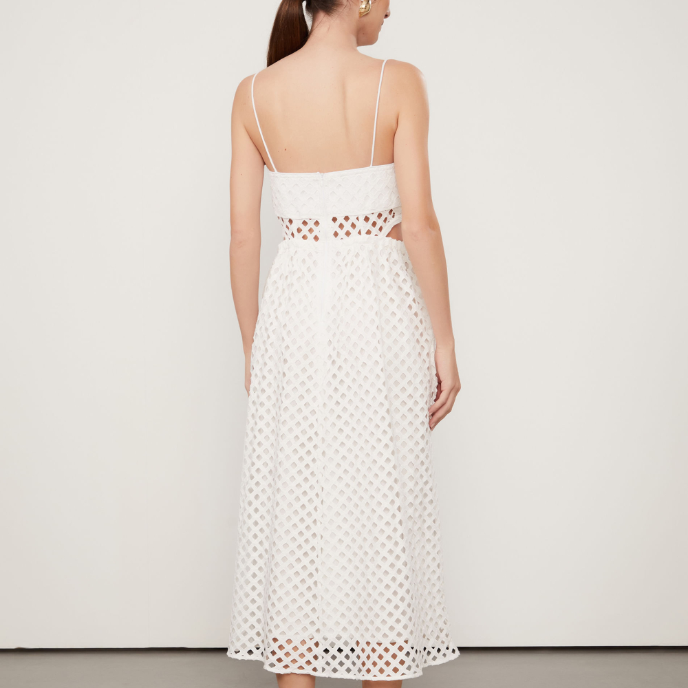 Vestido Com Recorte Laise Off White
