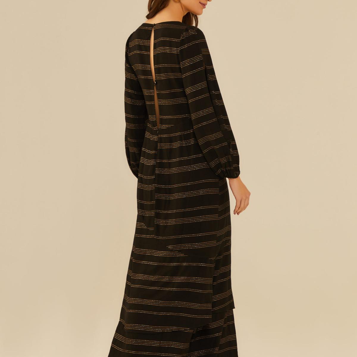 Vestido Longo Listra Lurex