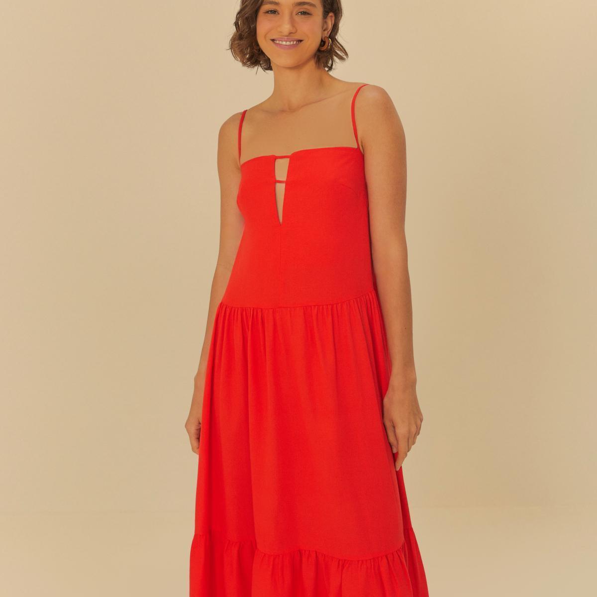 Vestido Longo Recortes