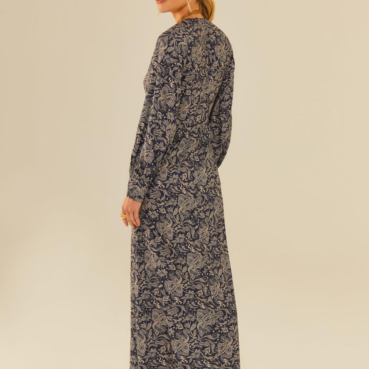 Vestido Midi Estampa Bangkok