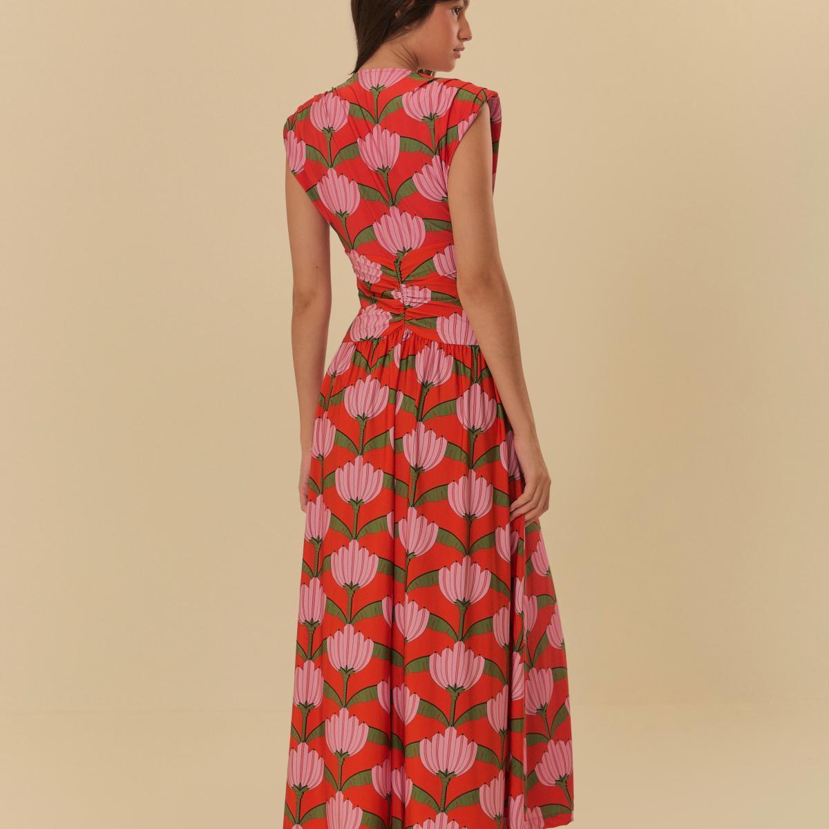 Vestido Midi Estampado Banana Deco