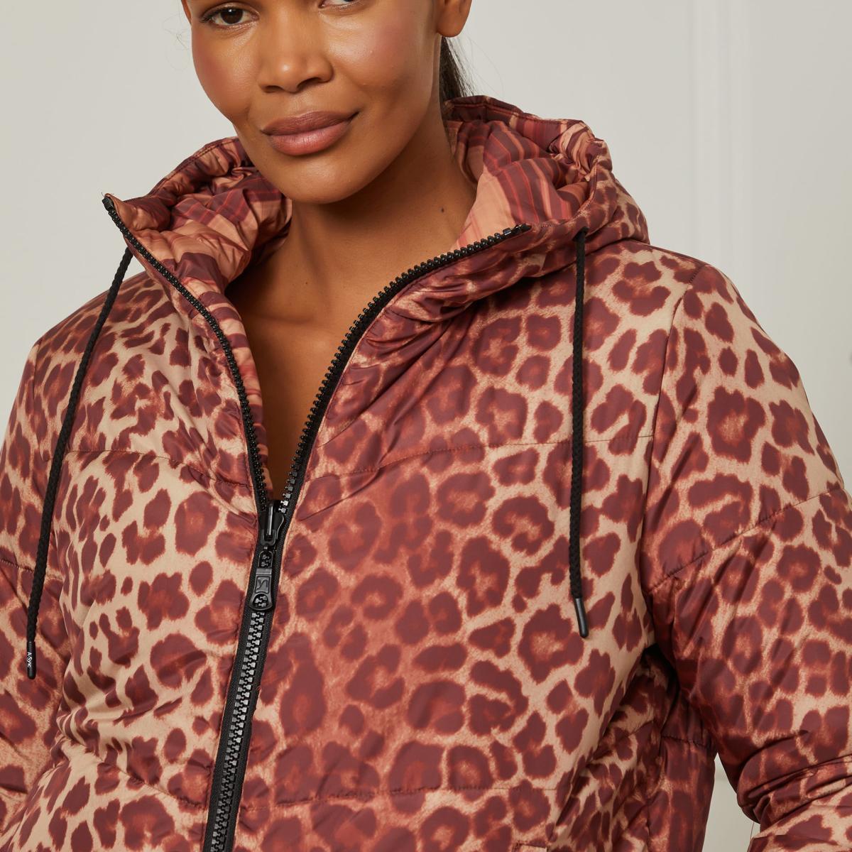 Jaqueta Puffer Dupla-Face Estampada