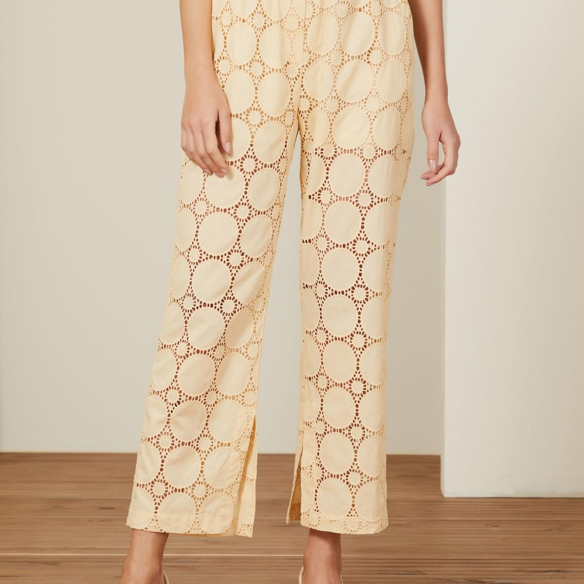 Calça Laise Circulos Bege