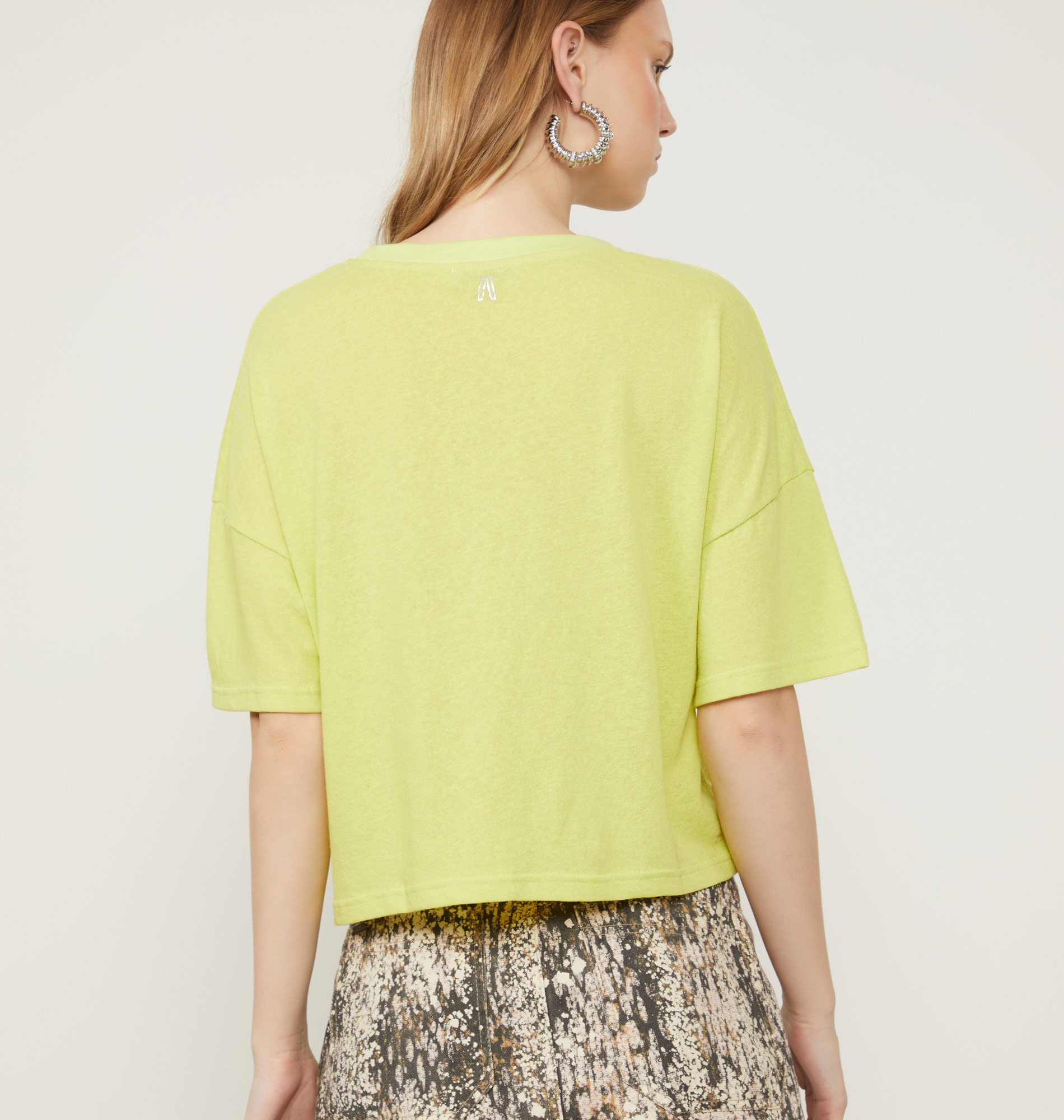 Blusa De Malha Básica Cropped