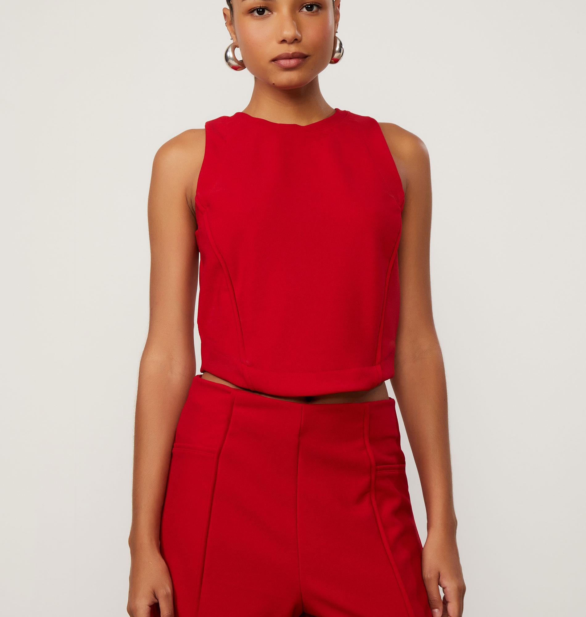 Short De Malha Texturizada Com Vivos Short De Malha Texturizada Com Vivos