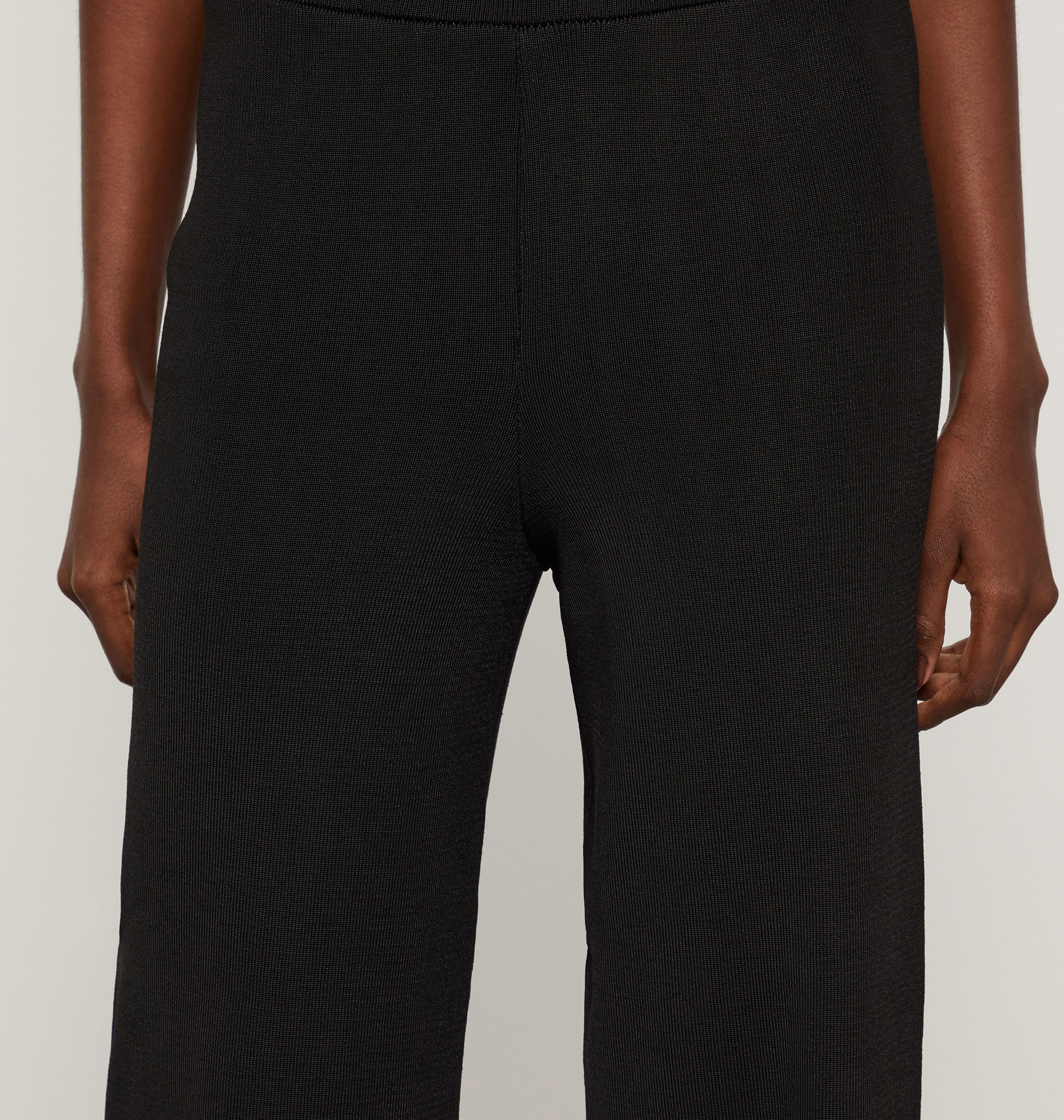 Calca Pantalona De Tricot Preta