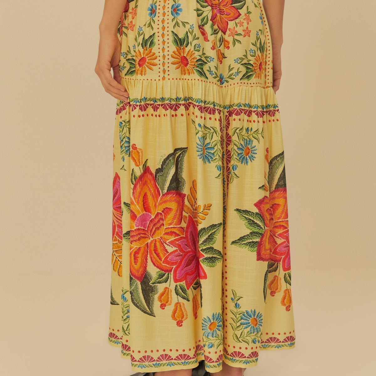 Saia Estampada Delicadeza Em Flor